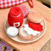 Tara Treasures // Felt Strawberry Jam and Scones Set